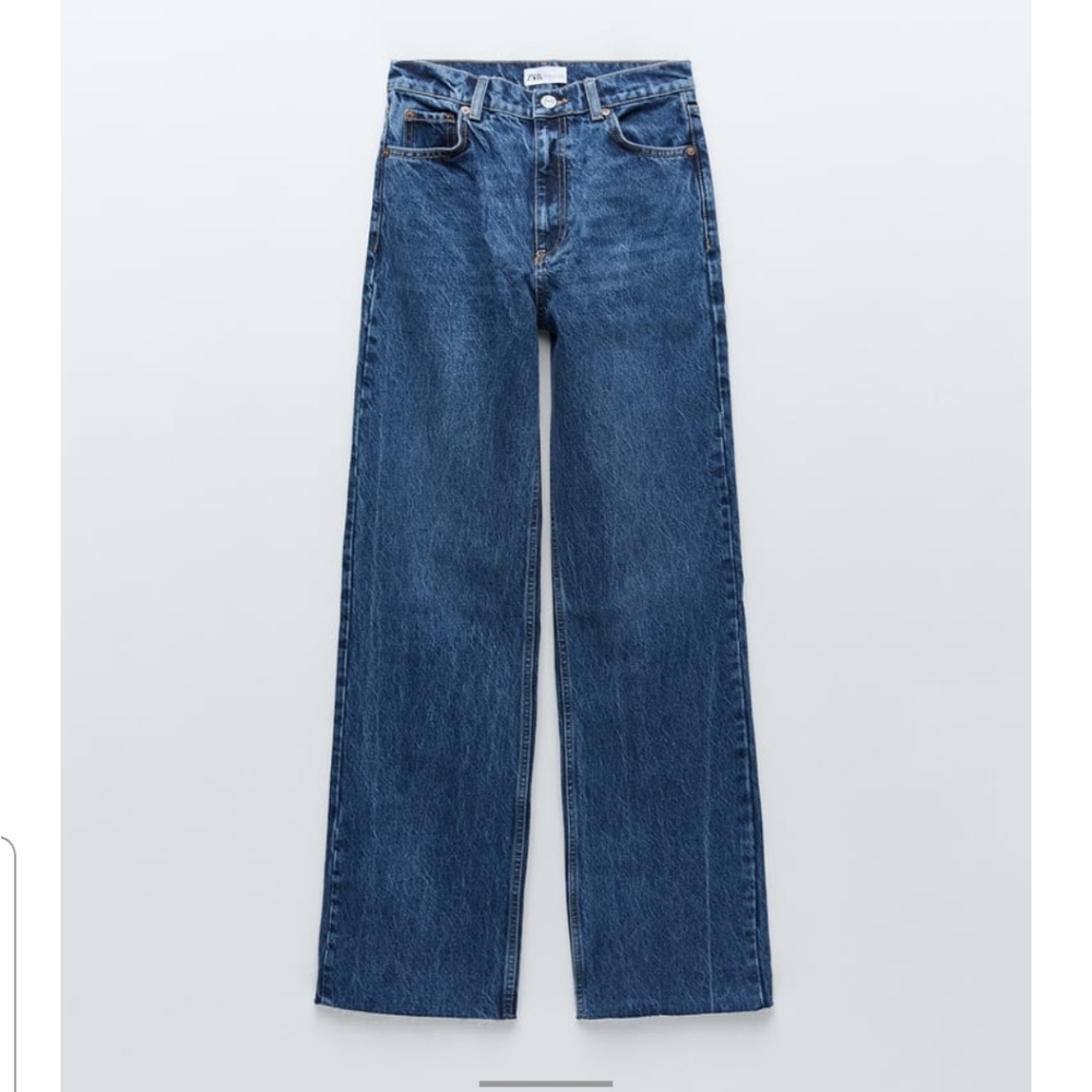 Zara Hi Rise Wide Leg Jeans